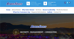 Desktop Screenshot of bowerevents.com